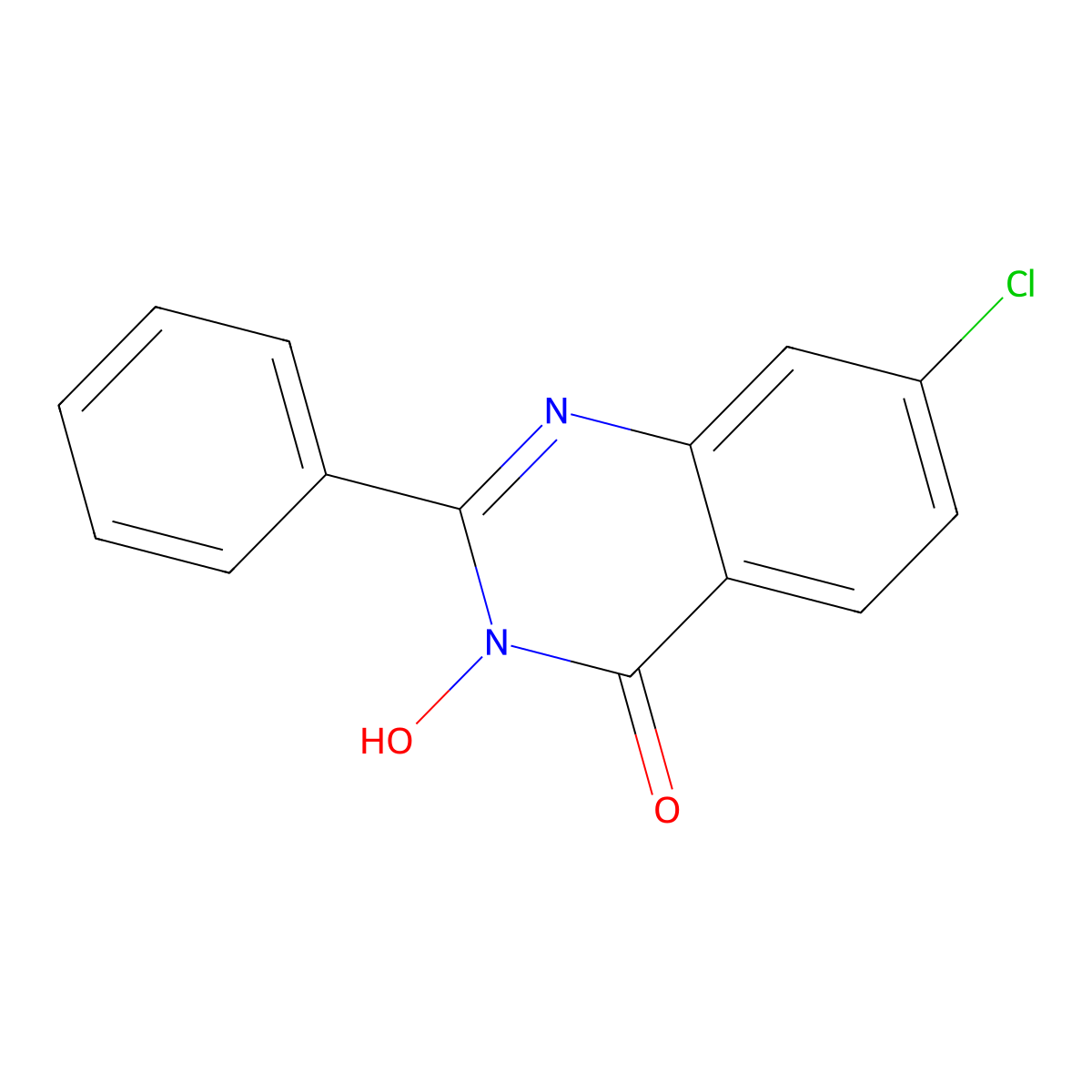 7-Chloro-3-hydroxy-2-phenylquinazolin-4-one molecular structure, CAS 477864-75-8