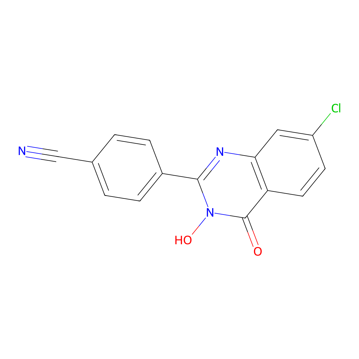 4-(7-Chloro-3-hydroxy-4-oxo-3,4-dihydro-2-quinazolinyl)benzenecarbonitrile molecular structure, CAS 477864-79-2