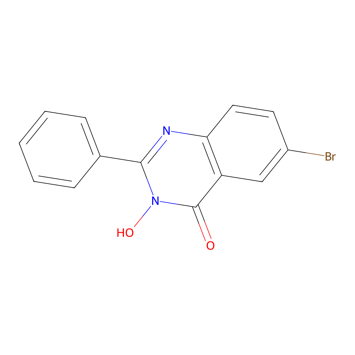 6-bromo-3-hydroxy-2-phenyl-4(3H)-quinazolinone molecular structure, CAS 477864-80-5