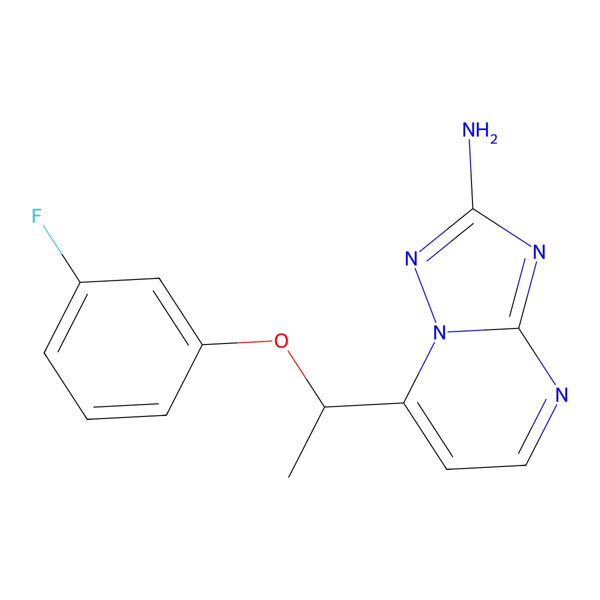 7-[1-(3-Fluorophenoxy)ethyl]-[1,2,4]triazolo[1,5-a]pyrimidin-2-amine molecular structure, CAS 477865-03-5
