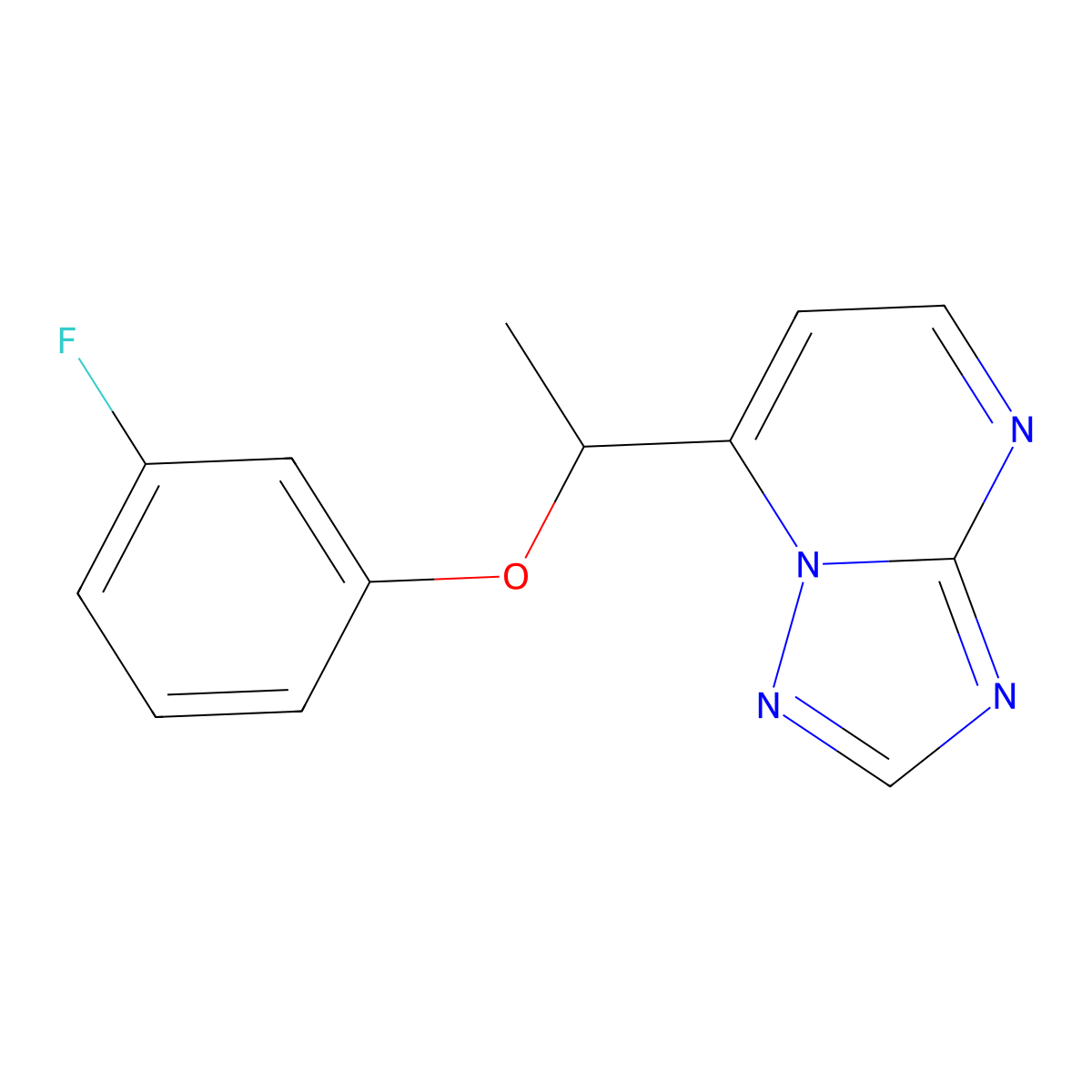 7-[1-(3-Fluorophenoxy)ethyl]-[1,2,4]triazolo[1,5-a]pyrimidine molecular structure, CAS 477865-06-8