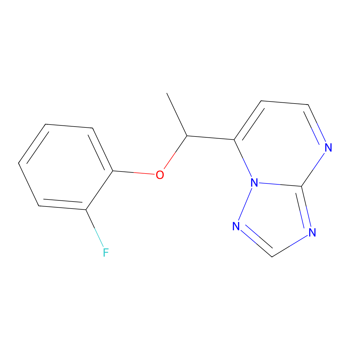 7-[1-(2-Fluorophenoxy)ethyl]-[1,2,4]triazolo[1,5-a]pyrimidine molecular structure, CAS 477865-08-0