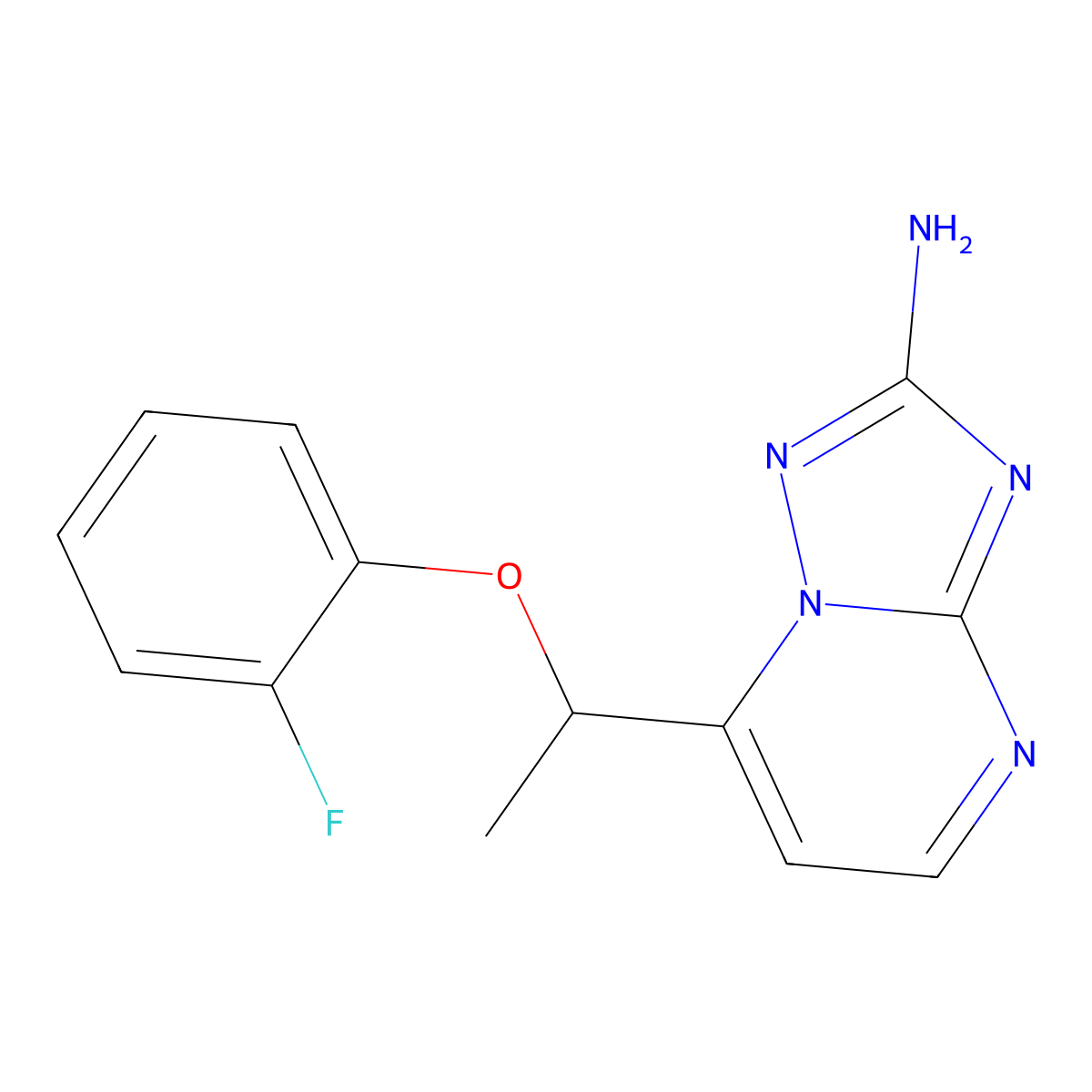7-[1-(2-Fluorophenoxy)ethyl]-[1,2,4]triazolo[1,5-a]pyrimidin-2-amine molecular structure, CAS 477865-09-1