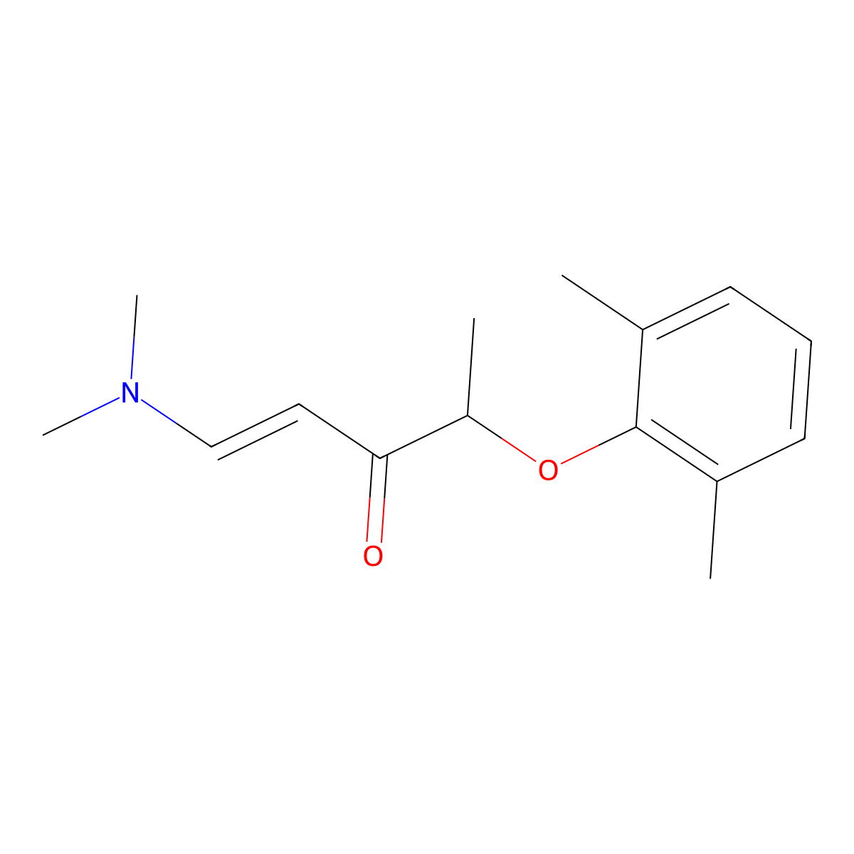 1-(Dimethylamino)-4-(2,6-dimethylphenoxy)-1-penten-3-one molecular structure, CAS 477865-10-4