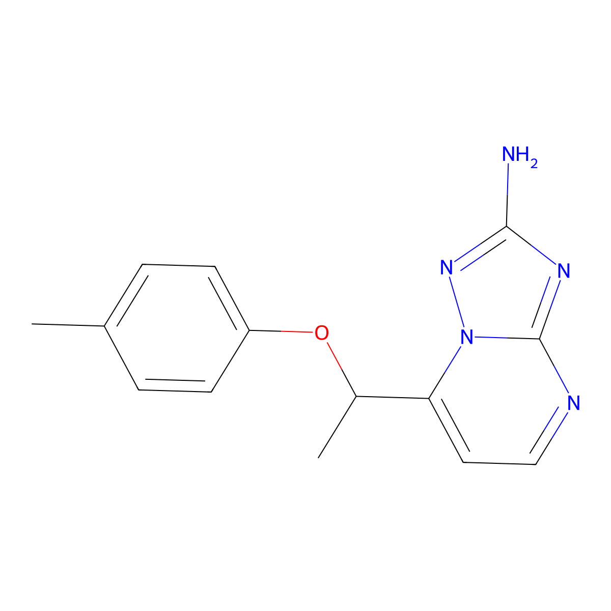7-[1-(4-Methylphenoxy)ethyl]-[1,2,4]triazolo[1,5-a]pyrimidin-2-amine molecular structure, CAS 477865-11-5