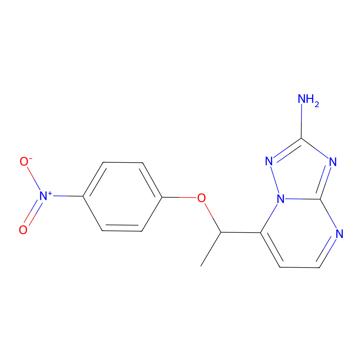 7-[1-(4-Nitrophenoxy)ethyl]-[1,2,4]triazolo[1,5-a]pyrimidin-2-amine molecular structure, CAS 477865-13-7