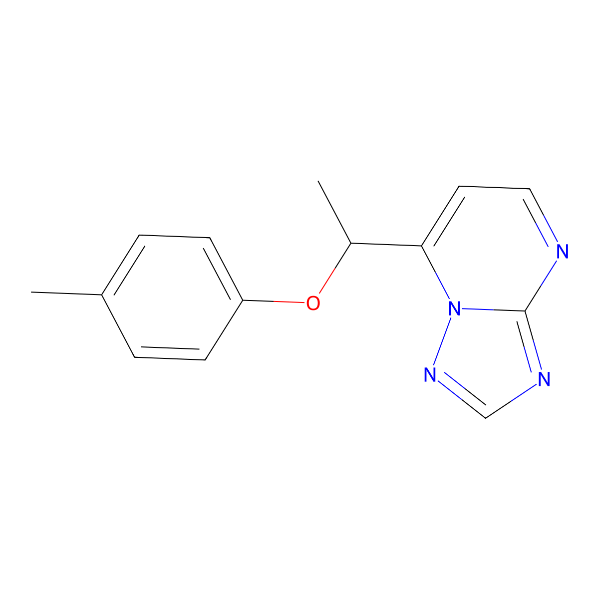 7-[1-(4-Methylphenoxy)ethyl]-[1,2,4]triazolo[1,5-a]pyrimidine molecular structure, CAS 477865-23-9