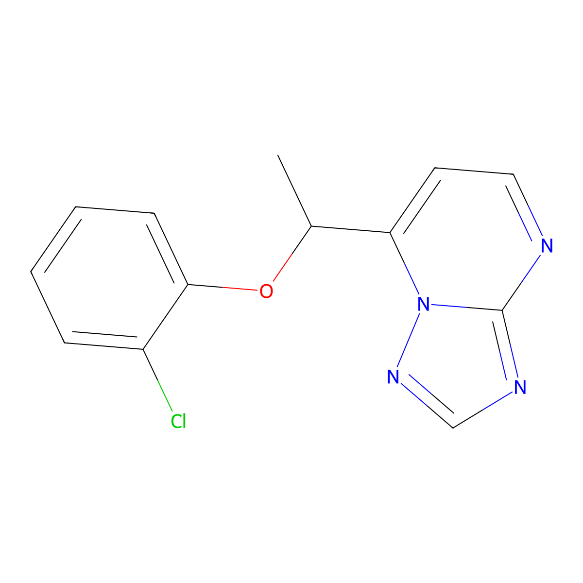 7-[1-(2-Chlorophenoxy)ethyl]-[1,2,4]triazolo[1,5-a]pyrimidine molecular structure, CAS 477865-32-0