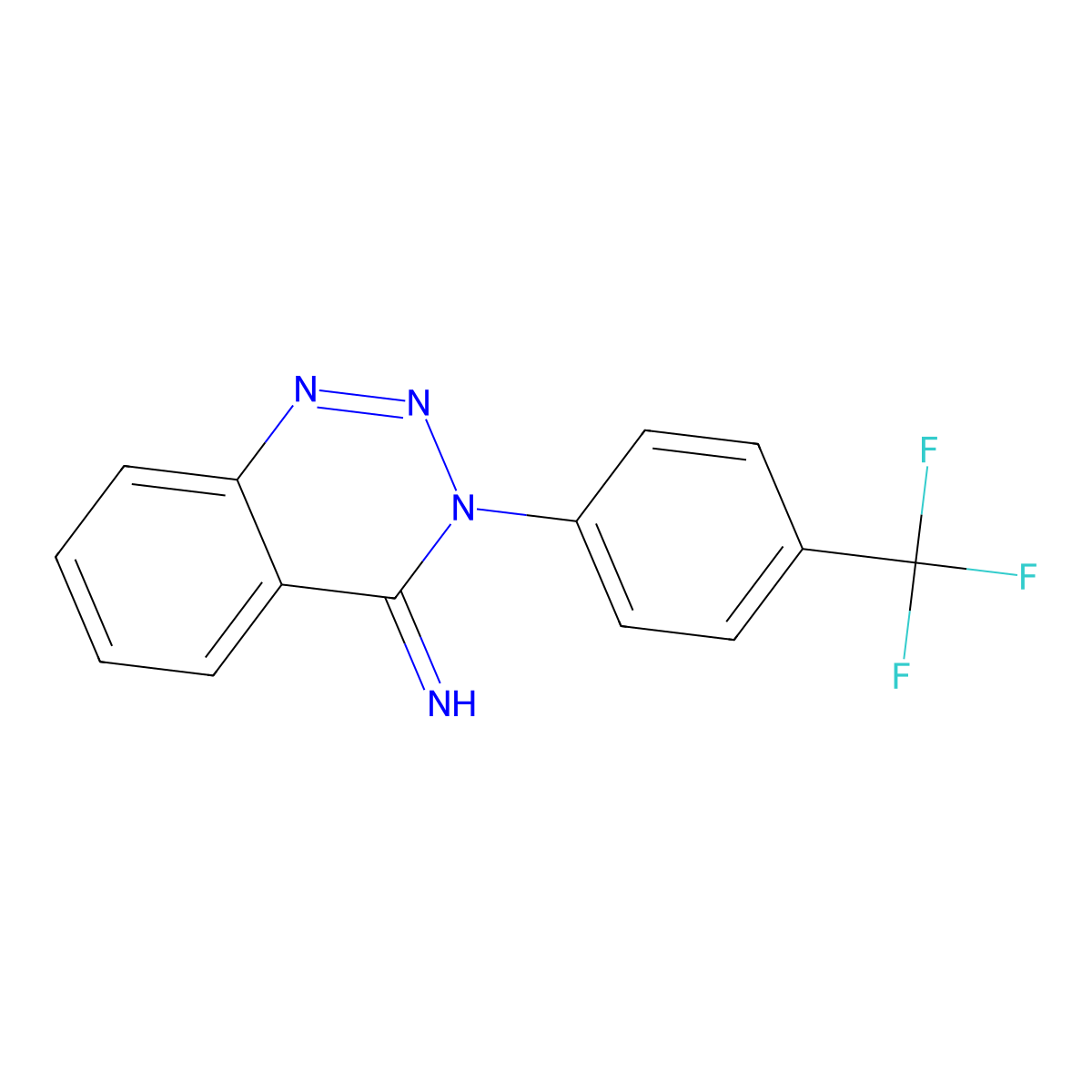 3-[4-(Trifluoromethyl)phenyl]-1,2,3-benzotriazin-4-imine molecular structure, CAS 477865-80-8