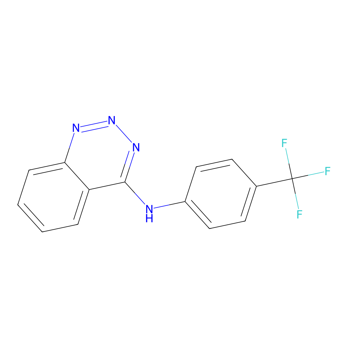 N-[4-(trifluoromethyl)phenyl]-1,2,3-benzotriazin-4-amine molecular structure, CAS 477865-87-5