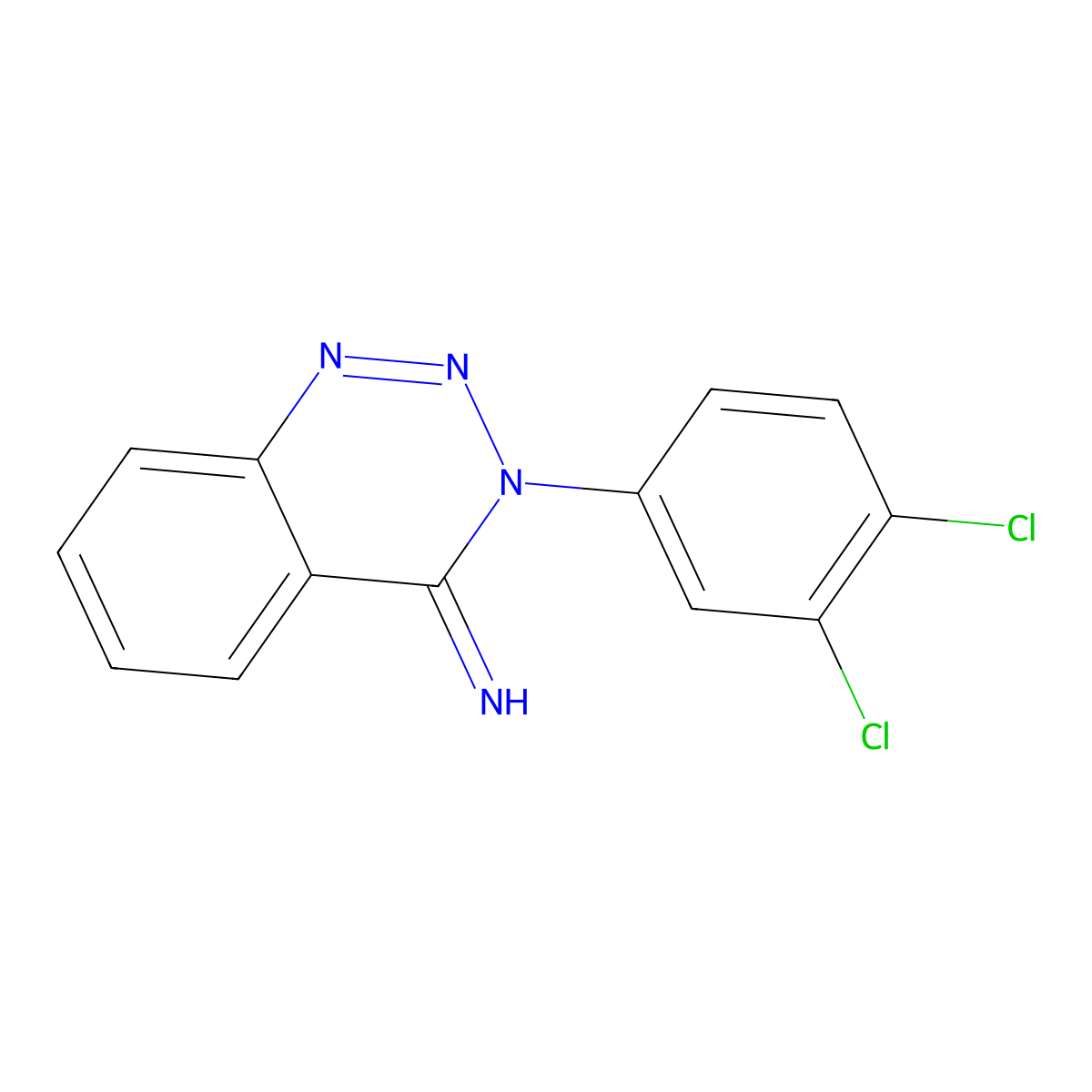 3-(3,4-dichlorophenyl)-1,2,3-benzotriazin-4(3H)-imine molecular structure, CAS 477866-22-1