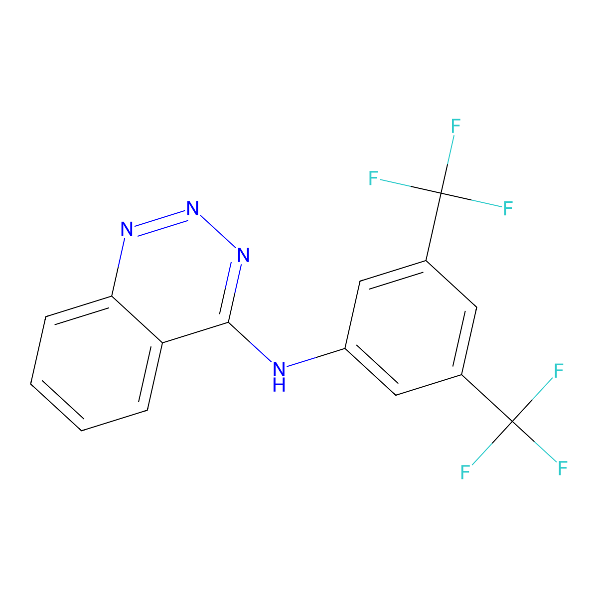 N-[3,5-bis(trifluoromethyl)phenyl]-1,2,3-benzotriazin-4-amine molecular structure, CAS 477866-52-7