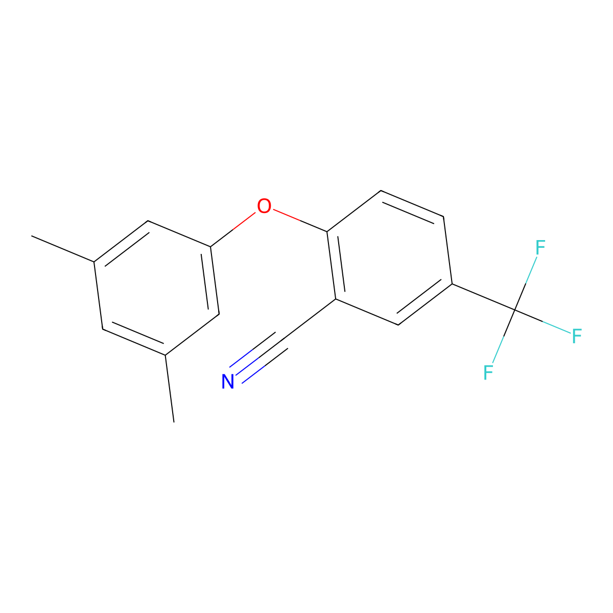 2-(3,5-Dimethylphenoxy)-5-(trifluoromethyl)benzonitrile molecular structure, CAS 477867-14-4