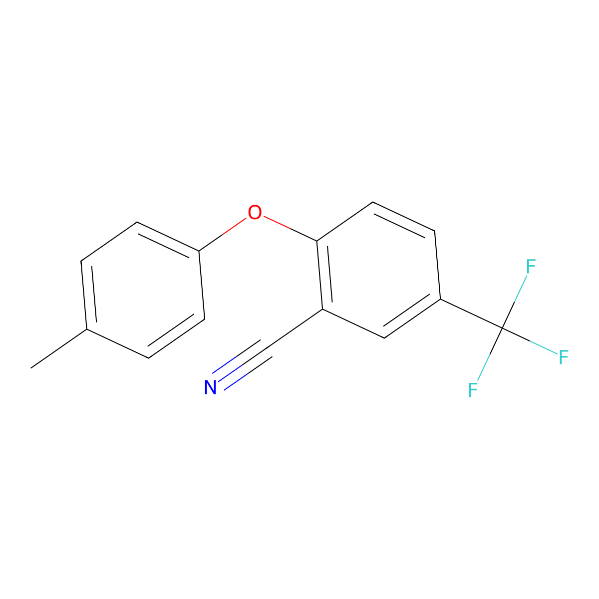 2-(4-Methylphenoxy)-5-(trifluoromethyl)benzonitrile molecular structure, CAS 477867-25-7
