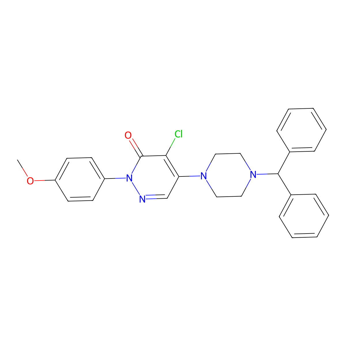 5-(4-benzhydrylpiperazino)-4-chloro-2-(4-methoxyphenyl)-3(2H)-pyridazinone molecular structure, CAS 477867-45-1