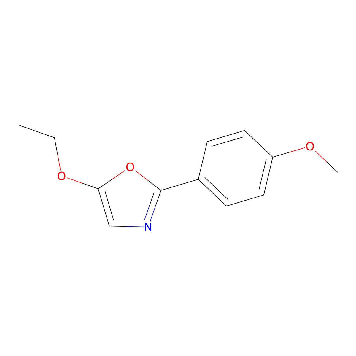 5-Ethoxy-2-(4-methoxyphenyl)-1,3-oxazole molecular structure, CAS 477867-59-7
