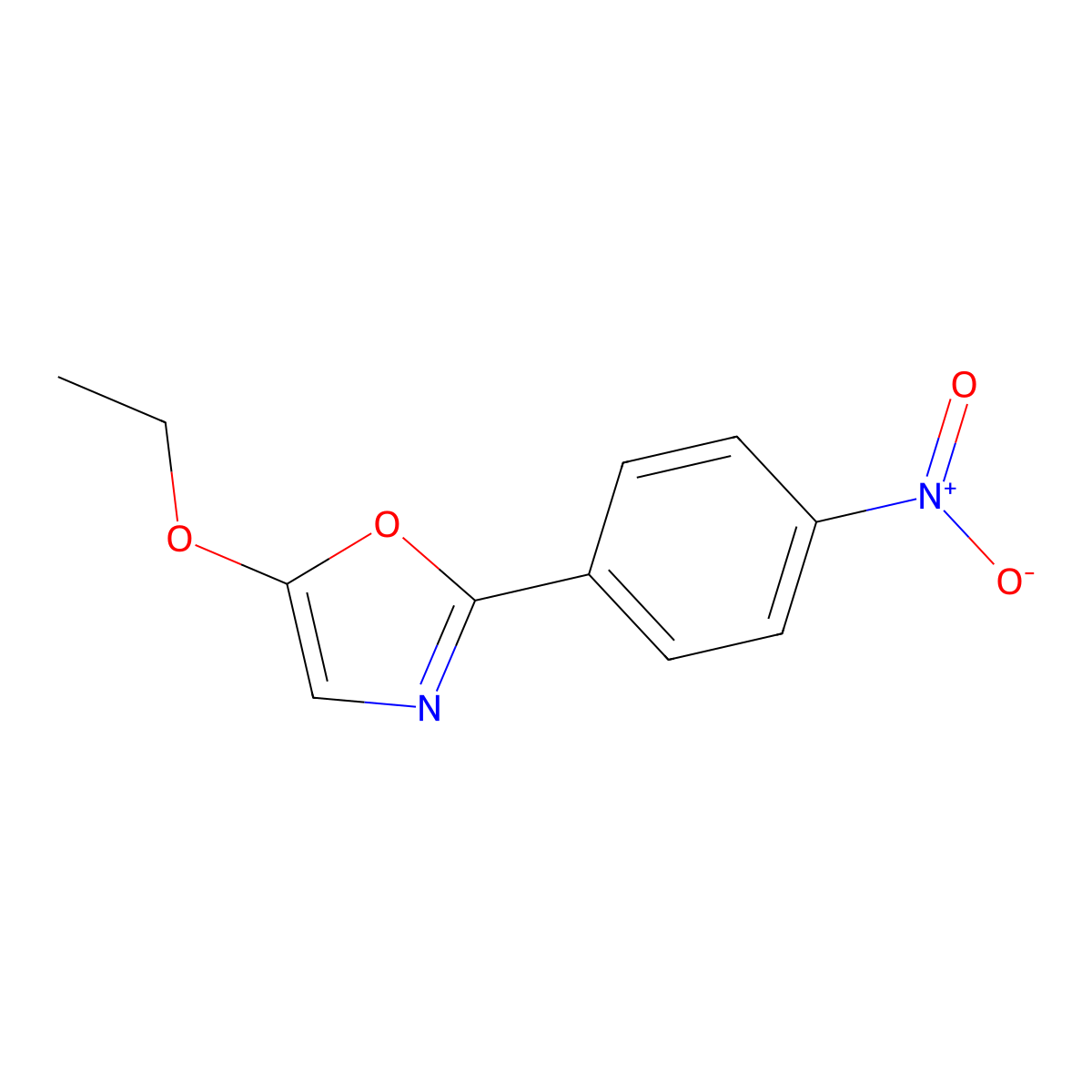 5-Ethoxy-2-(4-nitrophenyl)-1,3-oxazole molecular structure, CAS 477867-60-0