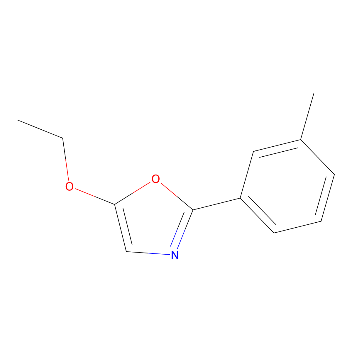 5-Ethoxy-2-(m-tolyl)oxazole molecular structure, CAS 477867-67-7