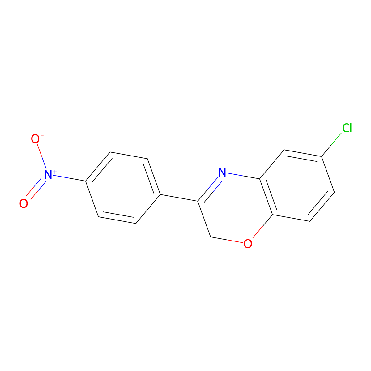 6-chloro-3-(4-nitrophenyl)-2H-1,4-benzoxazine molecular structure, CAS 477867-74-6