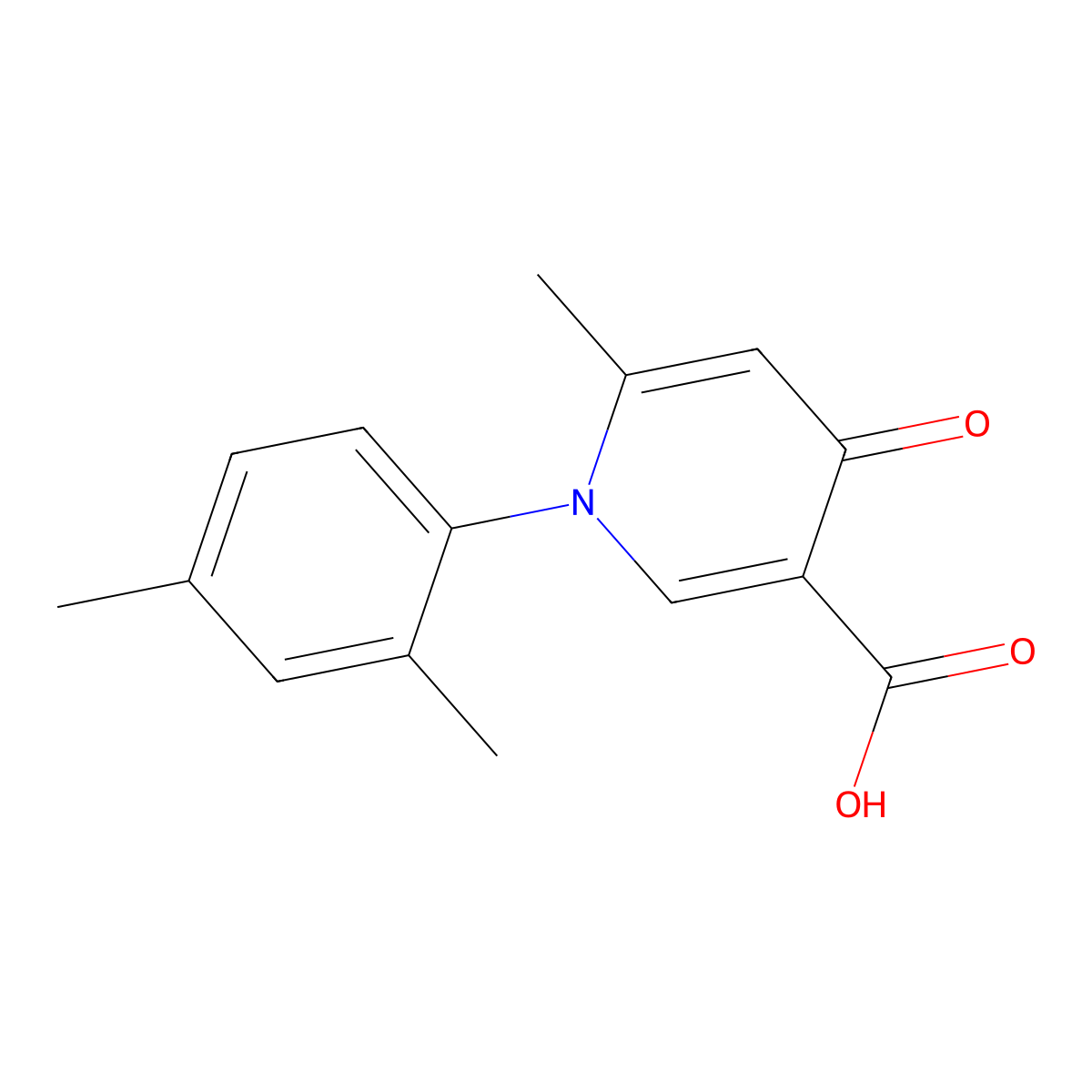 1-(2,4-Dimethylphenyl)-6-methyl-4-oxo-1,4-dihydro-3-pyridinecarboxylic acid molecular structure, CAS 477868-25-0