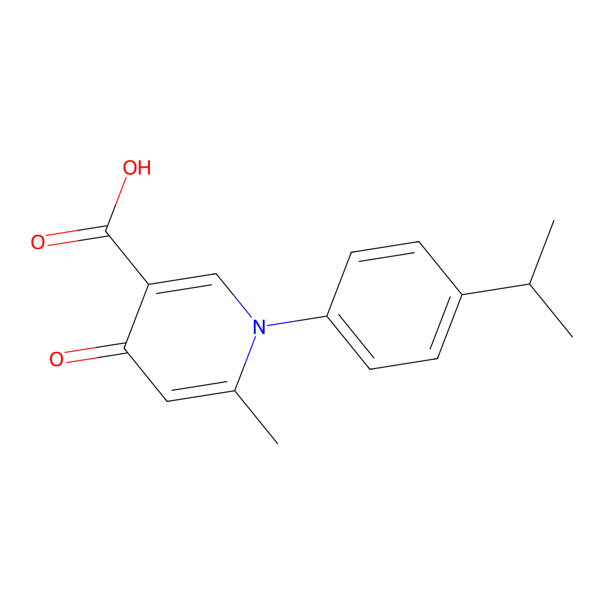 1-(4-Isopropylphenyl)-6-methyl-4-oxo-1,4-dihydro-3-pyridinecarboxylic acid molecular structure, CAS 477868-27-2