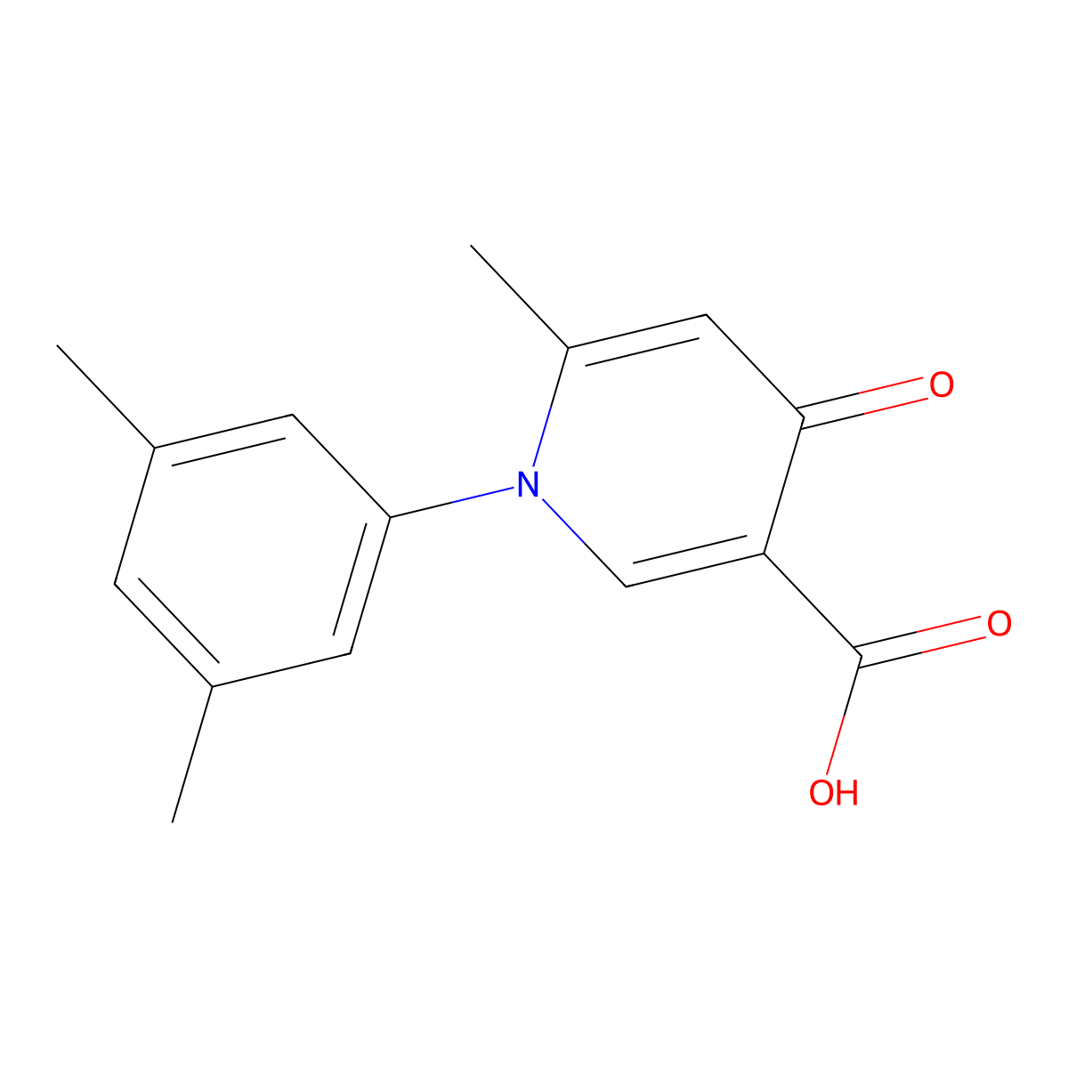 1-(3,5-Dimethylphenyl)-6-methyl-4-oxo-1,4-dihydro-3-pyridinecarboxylic acid molecular structure, CAS 477868-32-9