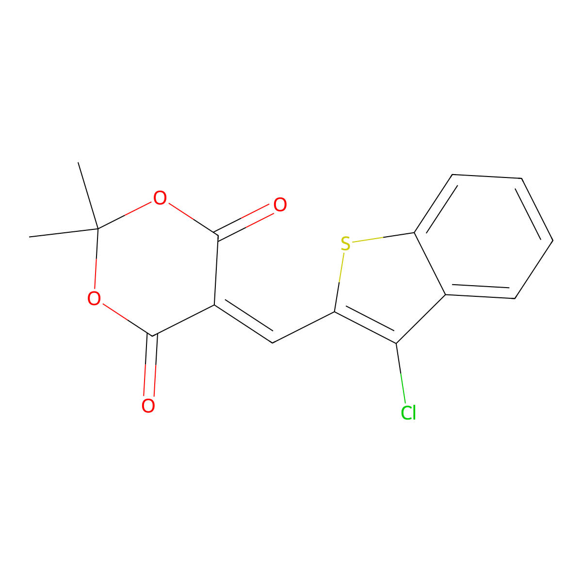 5-[(3-Chloro-1-benzothiophen-2-yl)methylidene]-2,2-dimethyl-1,3-dioxane-4,6-dione molecular structure, CAS 477868-40-9