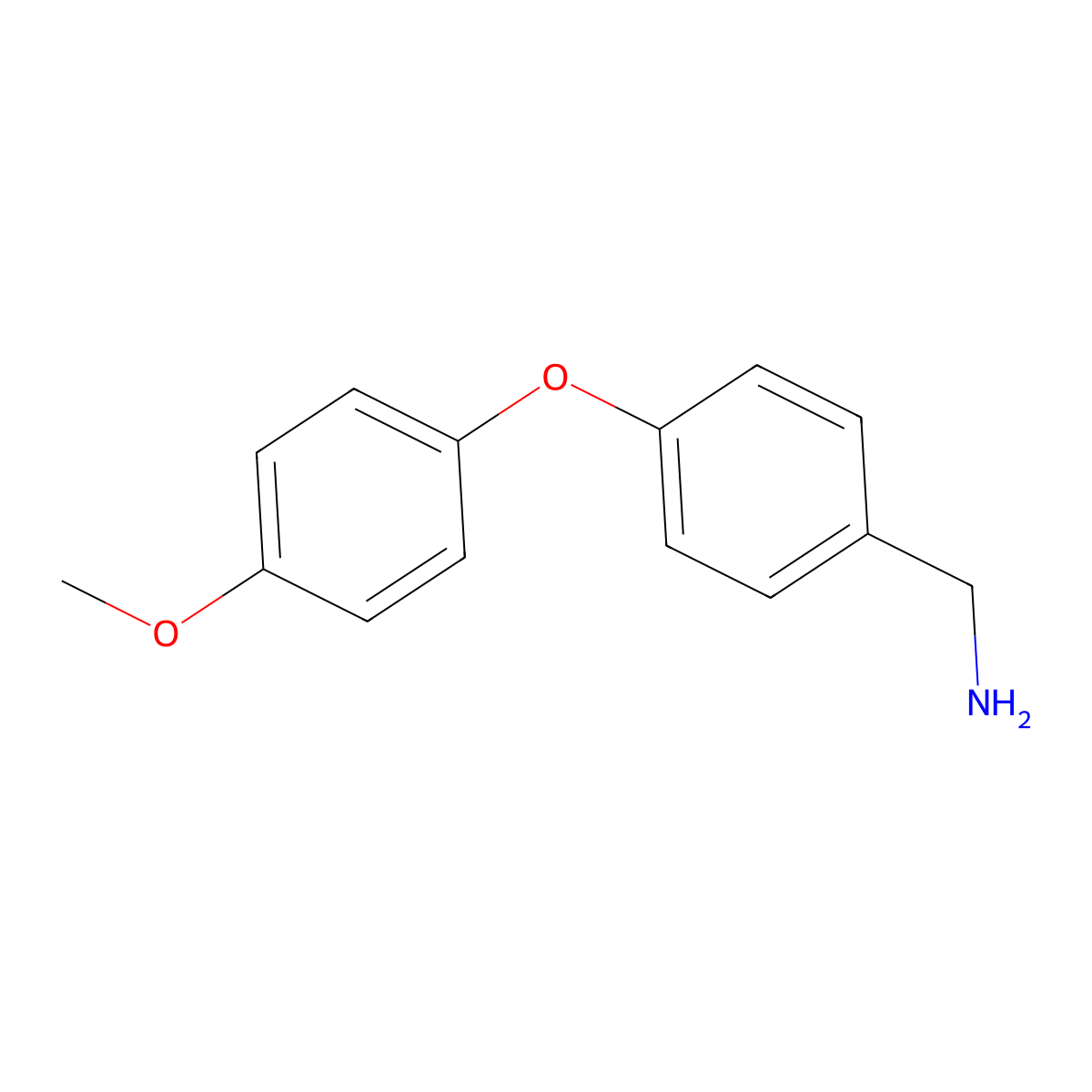 [4-(4-Methoxyphenoxy)phenyl]methanamine molecular structure, CAS 477868-65-8