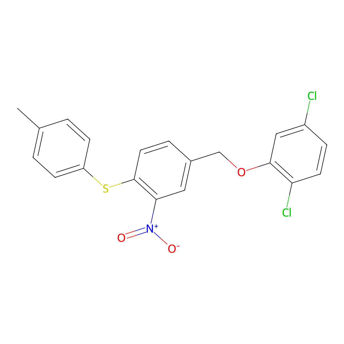 4-[(2,5-Dichlorophenoxy)methyl]-1-[(4-methylphenyl)sulfanyl]-2-nitrobenzene molecular structure, CAS 477869-61-7
