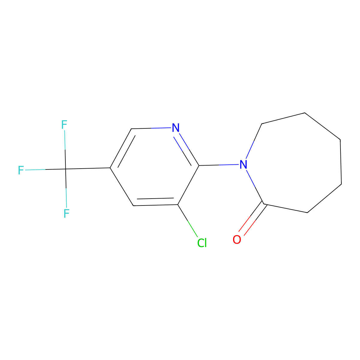 1-[3-Chloro-5-(trifluoromethyl)pyridin-2-yl]azepan-2-one molecular structure, CAS 477869-94-6