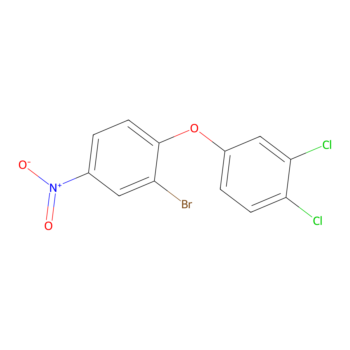 2-Bromo-1-(3,4-dichlorophenoxy)-4-nitrobenzene molecular structure, CAS 477870-28-3