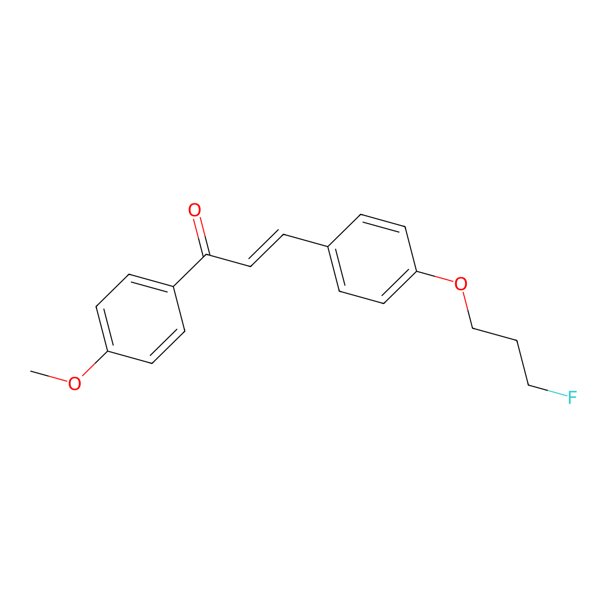 (E)-3-[4-(3-fluoropropoxy)phenyl]-1-(4-methoxyphenyl)-2-propen-1-one molecular structure, CAS 477870-38-5