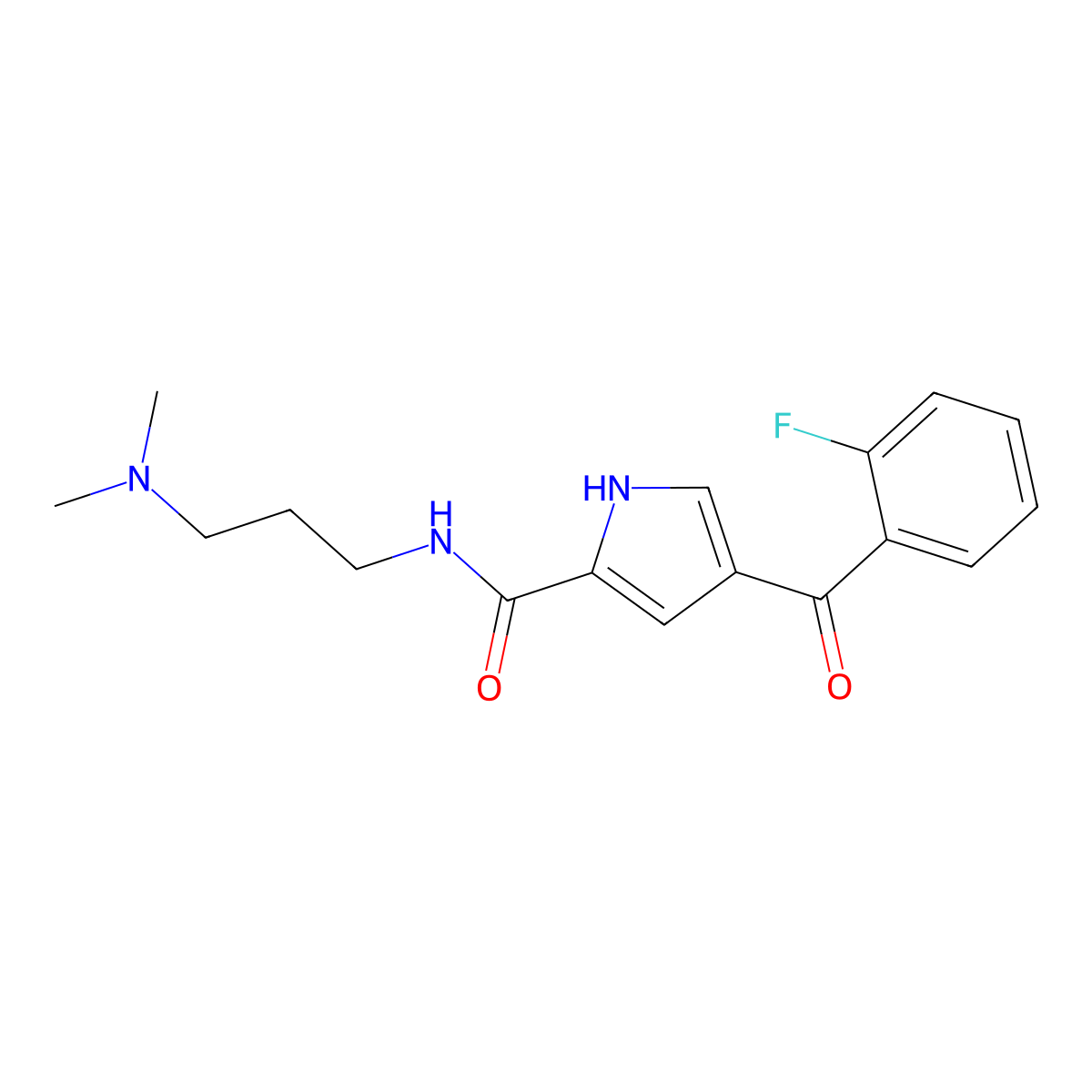 N-[3-(Dimethylamino)propyl]-4-(2-fluorobenzoyl)-1H-pyrrole-2-carboxamide molecular structure, CAS 477870-45-4