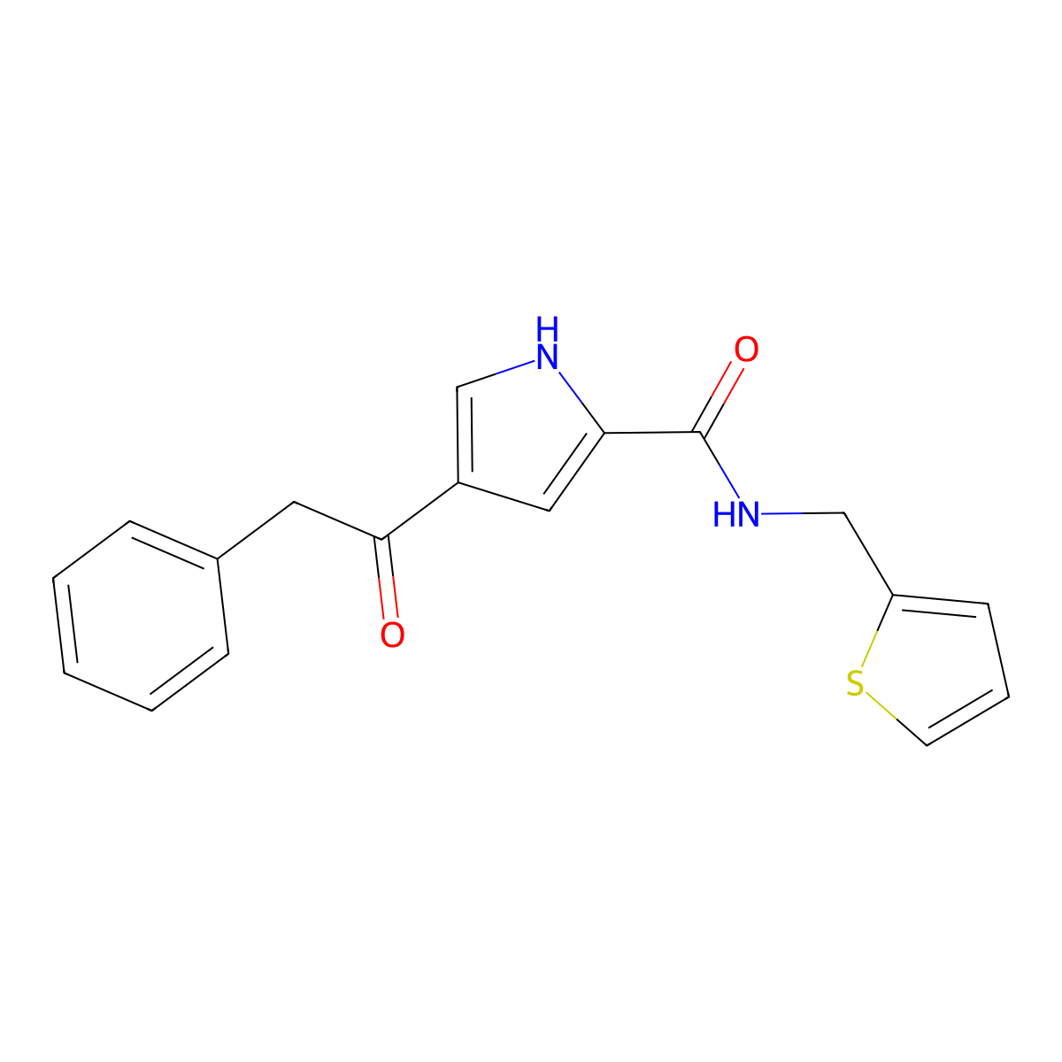 4-(2-phenylacetyl)-N-(2-thienylmethyl)-1H-pyrrole-2-carboxamide molecular structure, CAS 477870-46-5
