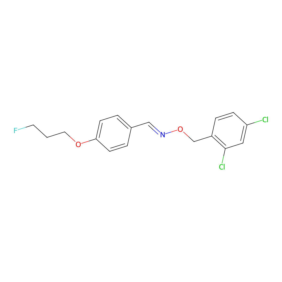4-(3-fluoropropoxy)benzenecarbaldehyde O-(2,4-dichlorobenzyl)oxime molecular structure, CAS 477870-63-6
