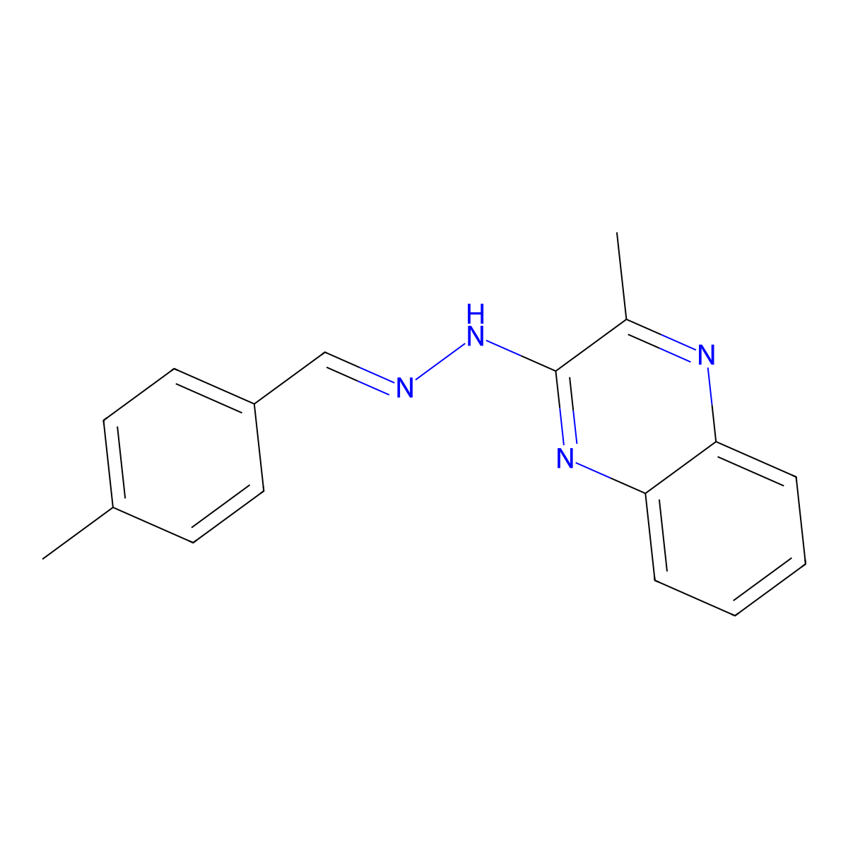4-methylbenzenecarbaldehyde N-(3-methyl-2-quinoxalinyl)hydrazone molecular structure, CAS 477870-72-7