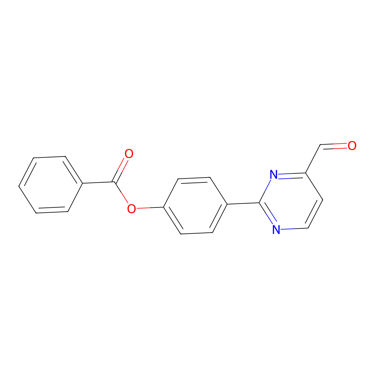 4-(4-Formyl-2-pyrimidinyl)phenyl benzenecarboxylate molecular structure, CAS 477870-75-0