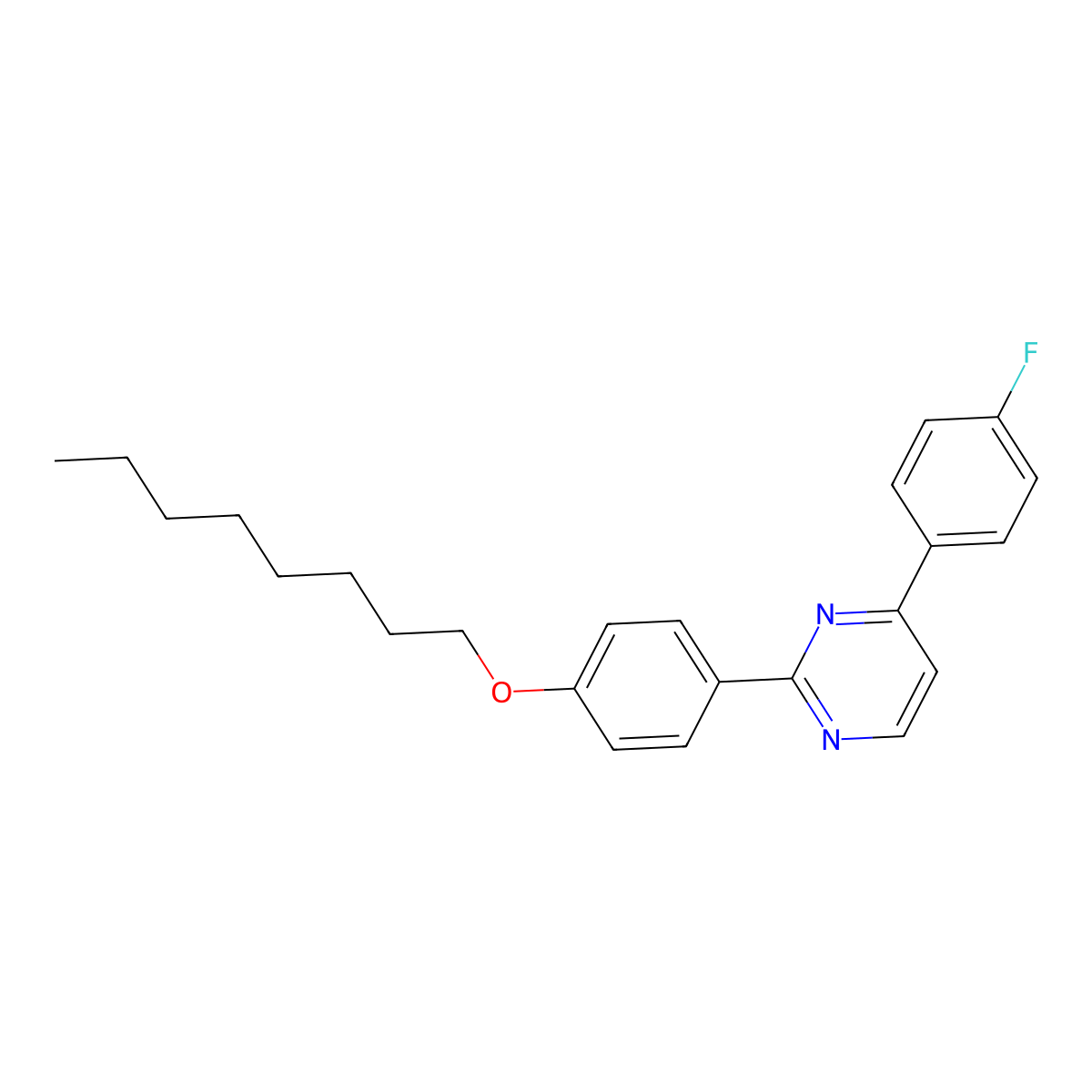 4-(4-Fluorophenyl)-2-[4-(octyloxy)phenyl]pyrimidine molecular structure, CAS 477870-83-0