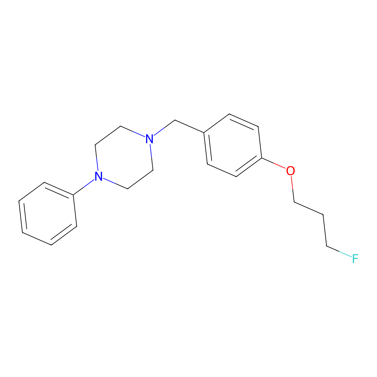 3-Fluoropropyl 4-[(4-phenylpiperazino)methyl]phenyl ether molecular structure, CAS 477870-97-6
