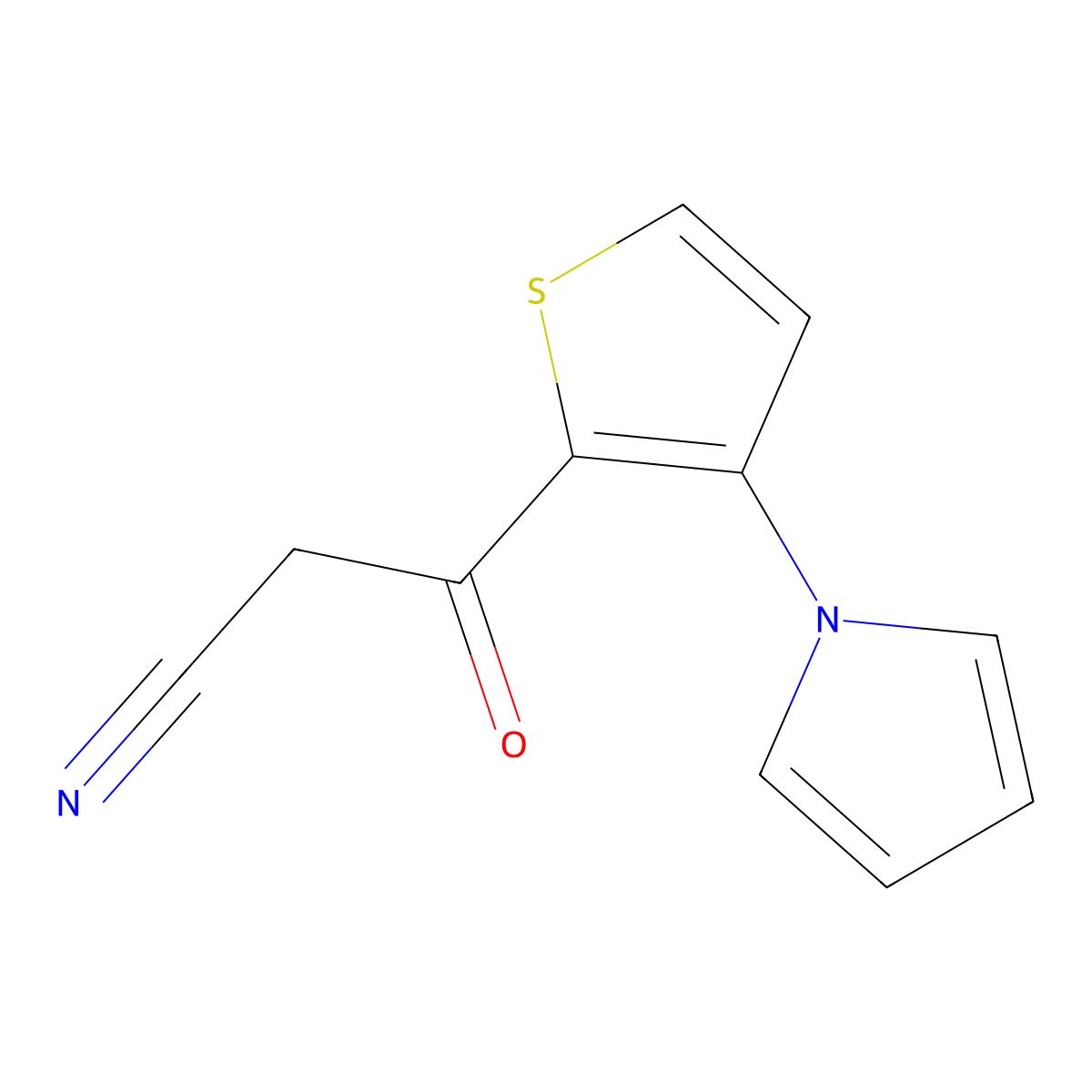 3-Oxo-3-[3-(1H-pyrrol-1-yl)-2-thienyl]-propanenitrile molecular structure, CAS 477871-05-9