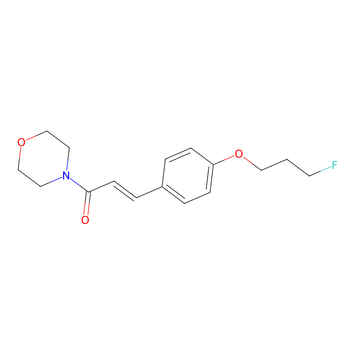 (E)-3-[4-(3-fluoropropoxy)phenyl]-1-morpholino-2-propen-1-one molecular structure, CAS 477871-26-4