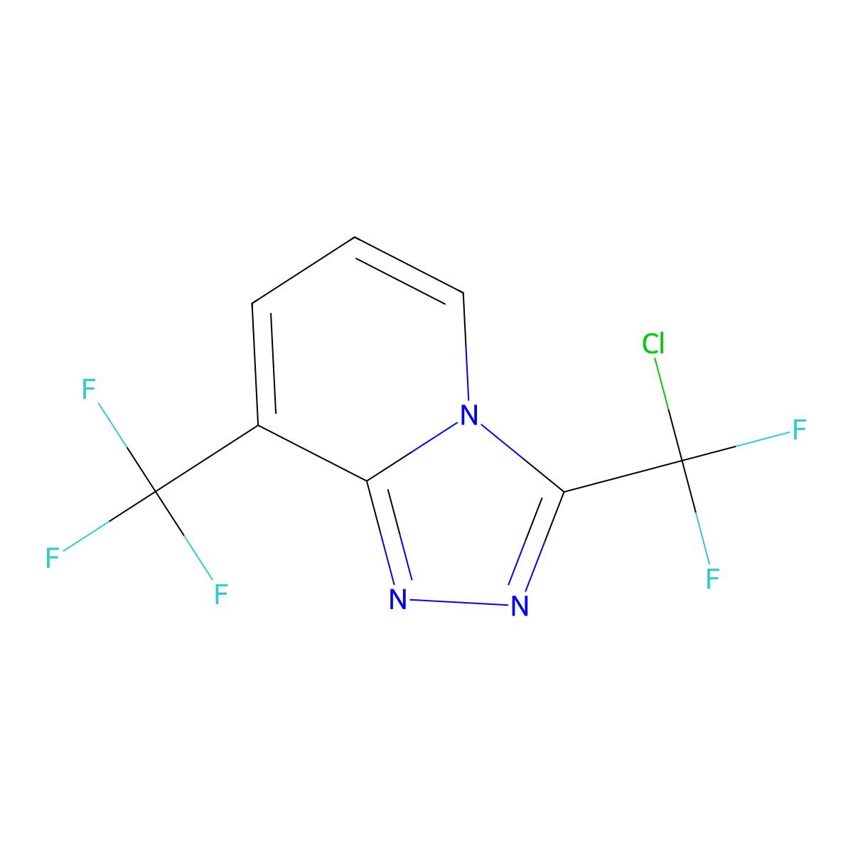 3-[Chloro(difluoro)methyl]-8-(trifluoromethyl)[1,2,4]triazolo[4,3-a]pyridine molecular structure, CAS 477871-29-7