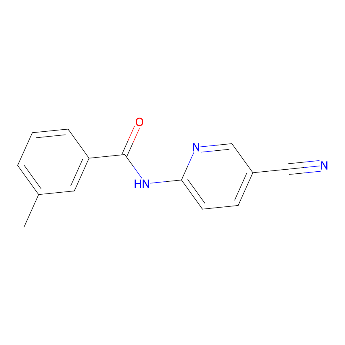 N-(5-cyanopyridin-2-yl)-3-methylbenzamide molecular structure, CAS 477871-30-0