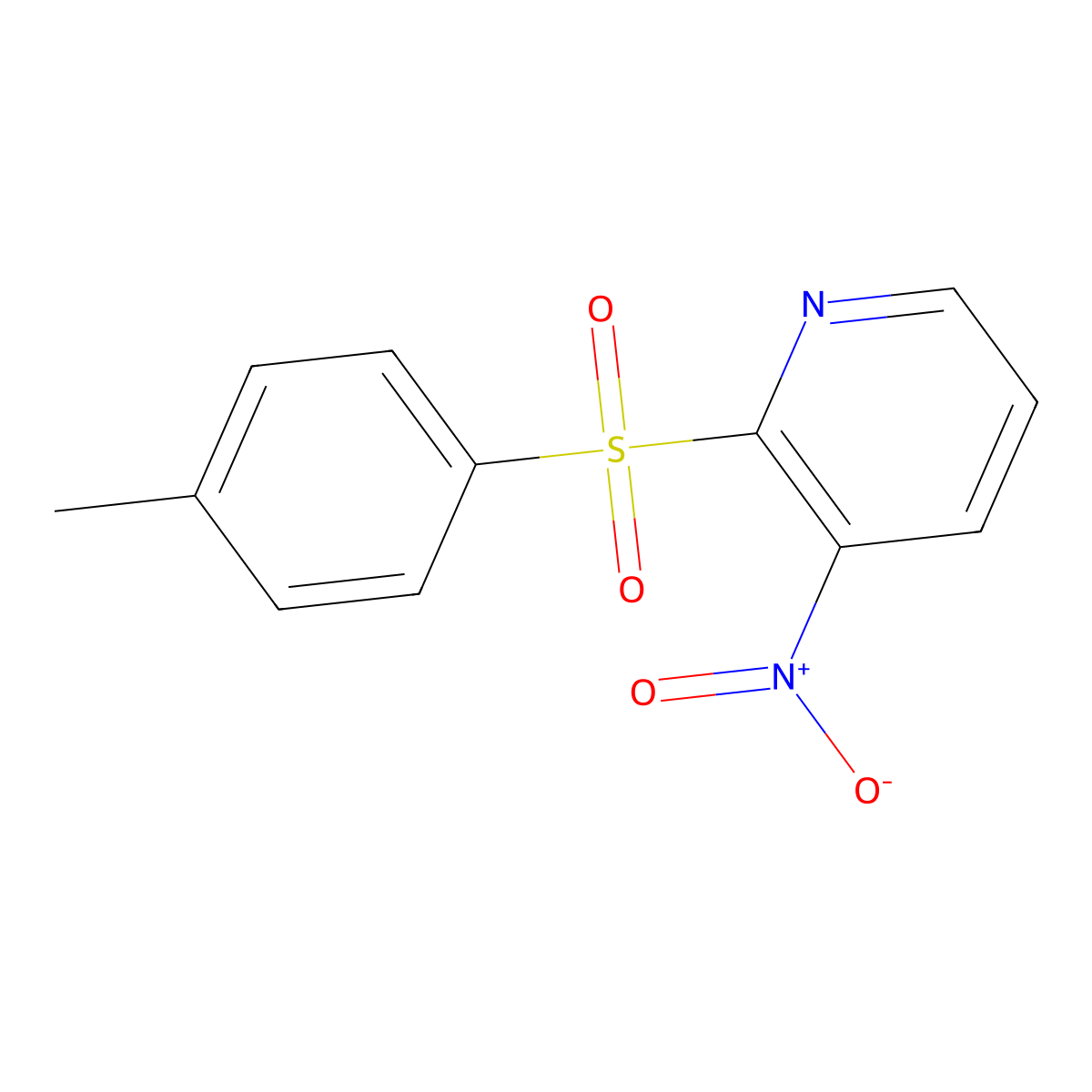 4-Methylphenyl 3-nitro-2-pyridinyl sulfone molecular structure, CAS 477871-39-9