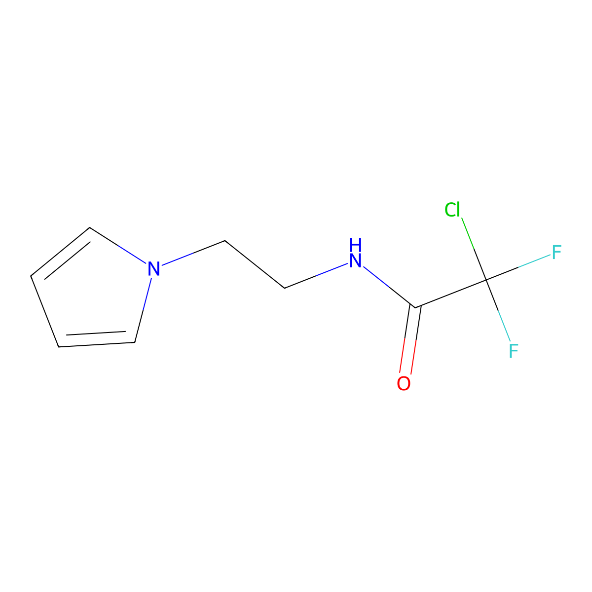 2-chloro-2,2-difluoro-N-[2-(1H-pyrrol-1-yl)ethyl]acetamide molecular structure, CAS 477871-42-4