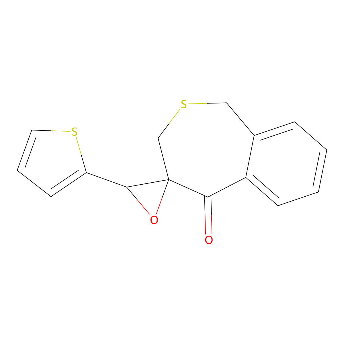 4-(2-thienyl epoxymethyl)-3,4-dihydro-2-benzothiepin-5-(1H)-one molecular structure, CAS 477871-63-9
