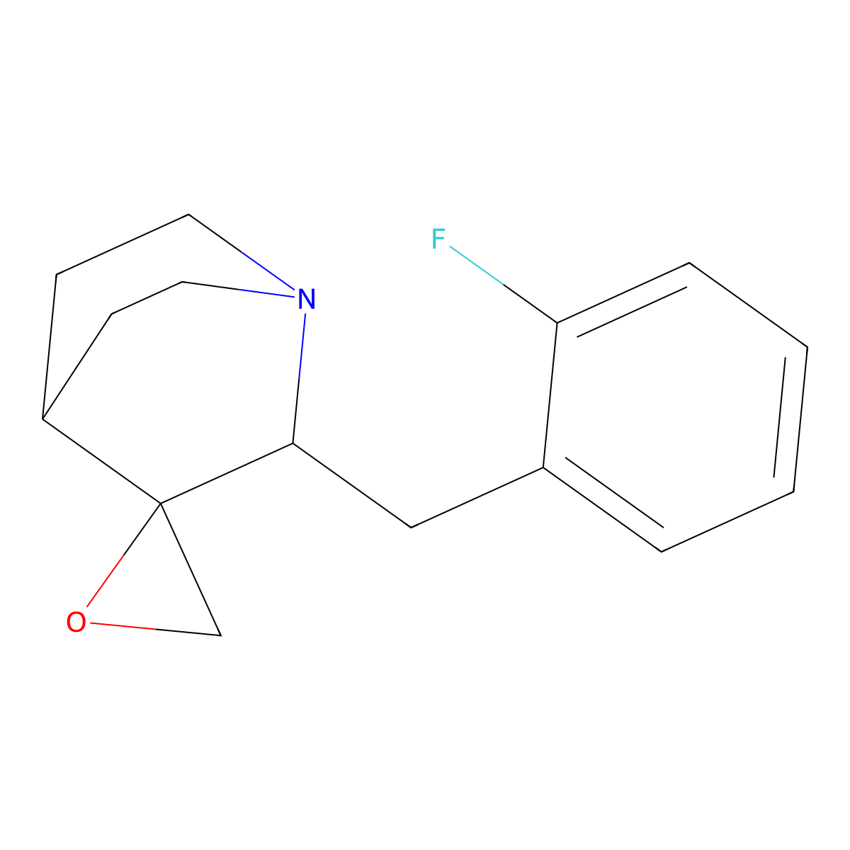 3-[(2-Fluorophenyl)methyl]-4-azaspiro[bicyclo[2.2.2]octane-2,2'-oxirane] molecular structure, CAS 477871-69-5