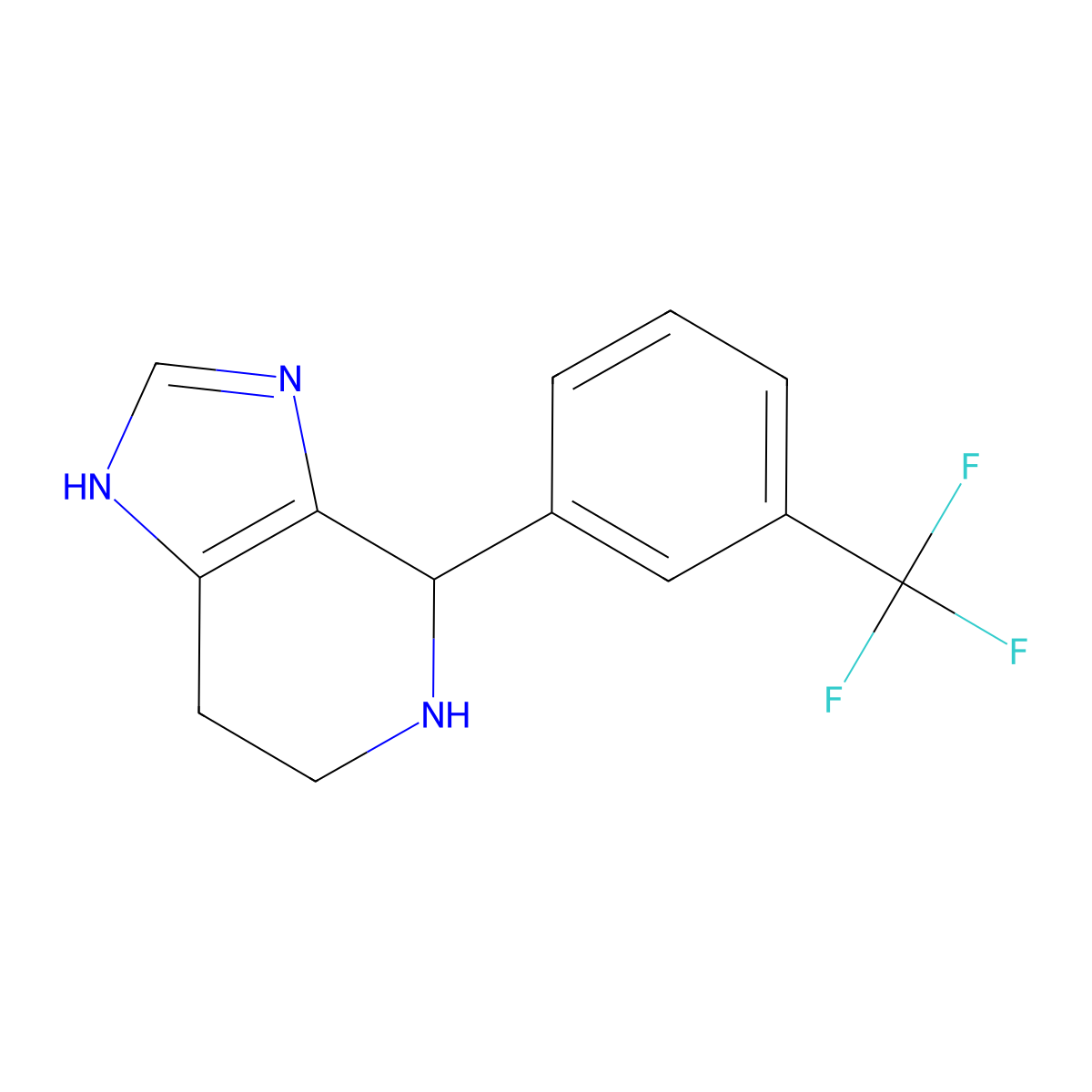 4-[3-(trifluoromethyl)phenyl]-4,5,6,7-tetrahydro-3H-imidazo[4,5-c]pyridine molecular structure, CAS 477871-72-0