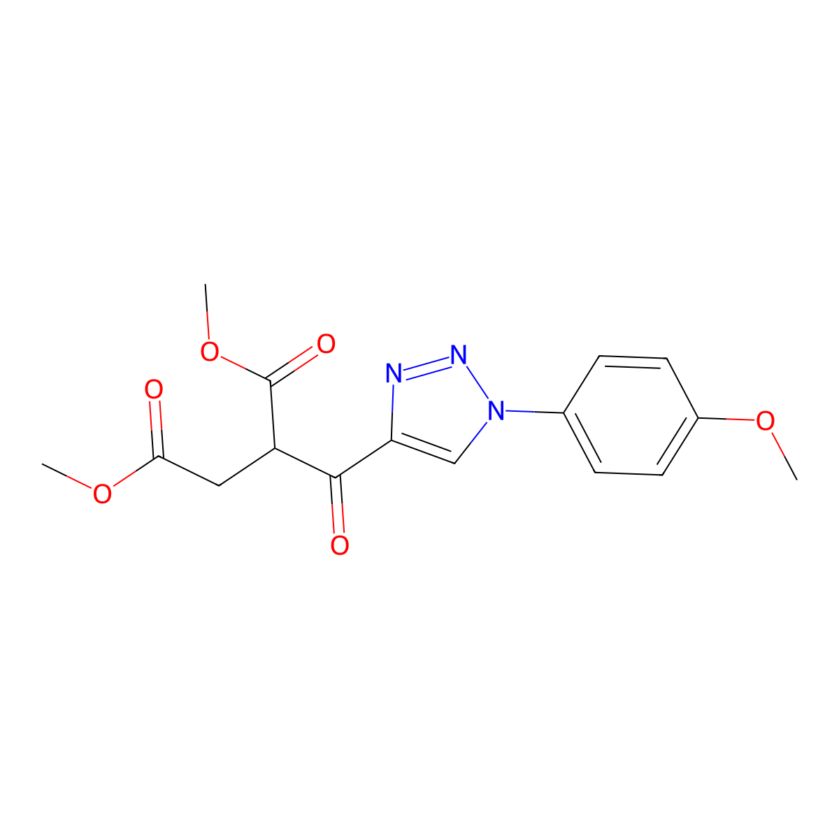 dimethyl 2-{[1-(4-methoxyphenyl)-1H-1,2,3-triazol-4-yl]carbonyl}succinate molecular structure, CAS 477871-84-4