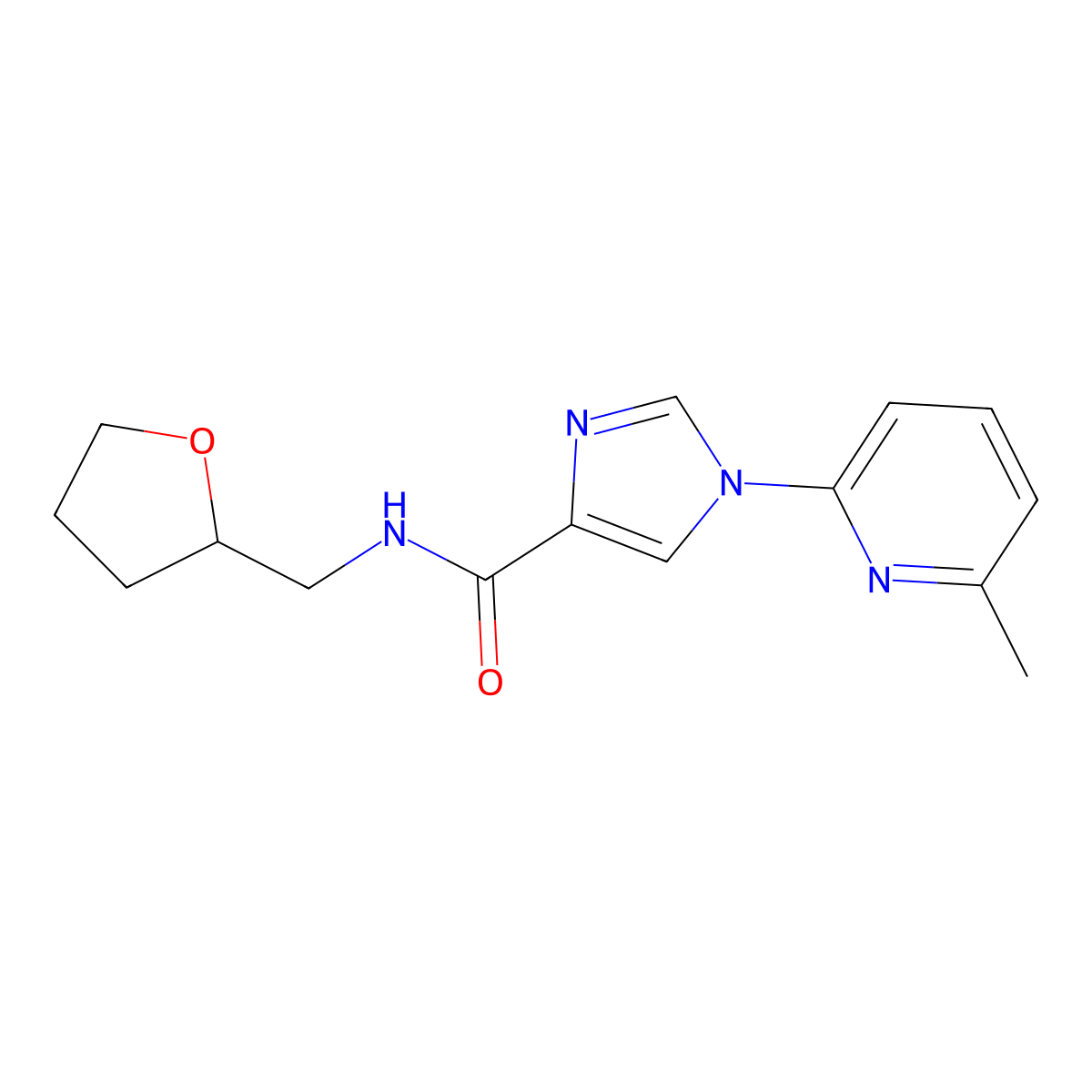 1-(6-methyl-2-pyridinyl)-N-(tetrahydro-2-furanylmethyl)-1H-imidazole-4-carboxamide molecular structure, CAS 477871-87-7